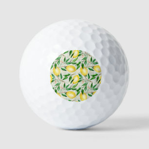 Balles De Golf citrons aquarelle, motif de fruits sans soudure.