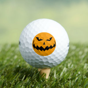 Balles De Golf Citrouille d'Halloween Jack-o-Lantern