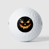 Balles De Golf Citrouille effrayant Jack-o'-lantern Face Hallowee (Devant)