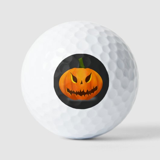 Balles De Golf Citrouille effrayante Jack O'Lantern (Recto)