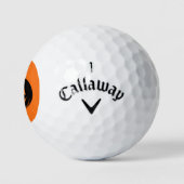 Balles De Golf Citrouille noir (Logo)