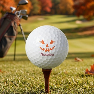 Balles De Golf Citrouille personnalisée Jack O Lantern Halloween