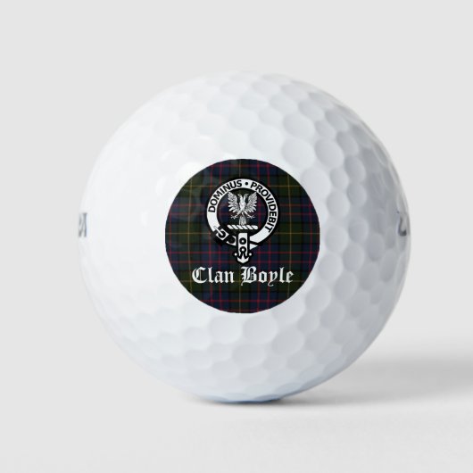 Balles De Golf Clan Boyle Crest Badge et Tartan (Devant)