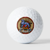 Balles De Golf Clan Bruce Crest sur Tartan (Recto)