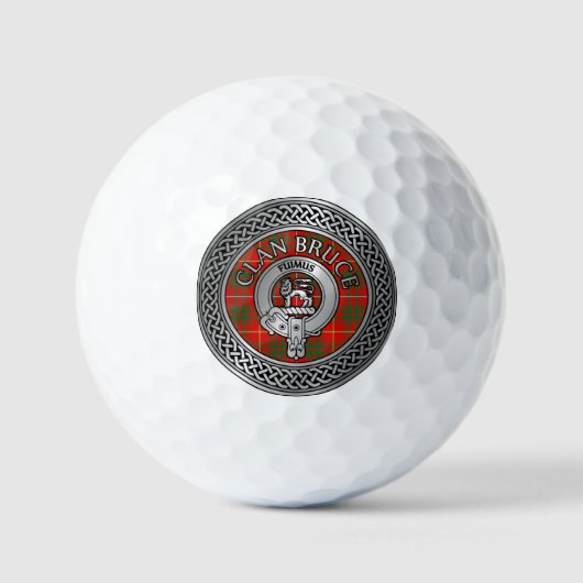 Balles De Golf Clan Bruce Crest & Tartan Knot (Recto)