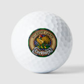 Balles De Golf Clan Cockburn Crest sur Tartan (Recto)