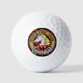 Balles De Golf Clan Cunningham Crest sur Tartan (Recto)