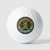 Balles De Golf Clan Davidson Crest sur Tartan (Recto)