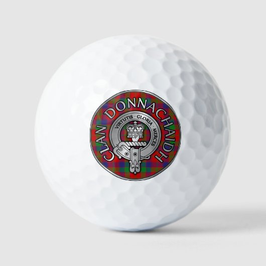 Balles De Golf Clan Donnachaidh | Robertson Crest & Tartan (Recto)