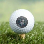 Balles De Golf Clan Fergusson Crest & Tartan Knot (T-shirt Insitu)