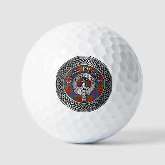 Balles De Golf Clan Fraser Crest & Tartan Knot Golf Balls (Recto)
