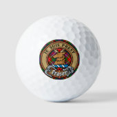 Balles De Golf Clan Fraser de Lovat Crest sur Tartan (Recto)