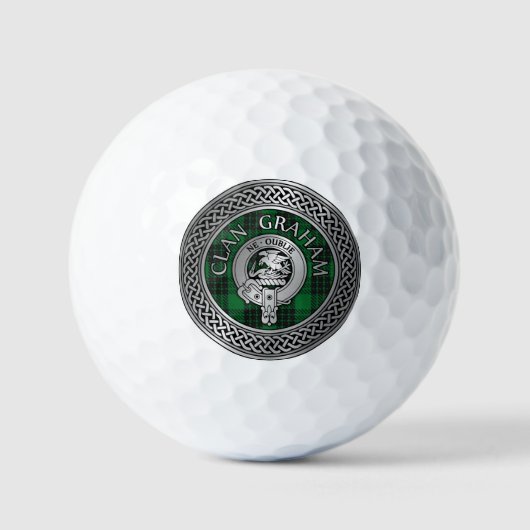 Balles De Golf Clan Graham Crest & Tartan Knot (Recto)