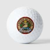 Balles De Golf Clan Gregor Crest sur Tartan (Recto)