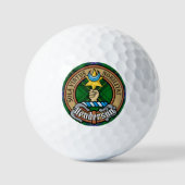 Balles De Golf Clan Henderson Crest sur Tartan (Recto)