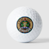 Balles De Golf Clan Kirkpatrick Crest sur Tartan (Recto)
