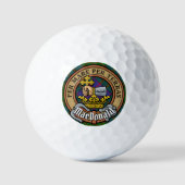 Balles De Golf Clan MacDonald Crest sur Tartan (Recto)