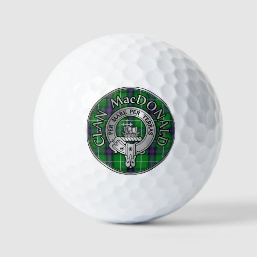 Balles De Golf Clan MacDonald Crest & Tartan (Recto)