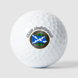 Balles De Golf Clan MacDonald Tartan & Drapeau