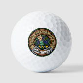 Balles De Golf Clan MacInnes Crest sur Tartan (Recto)