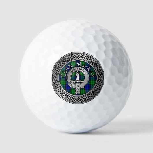 Balles De Golf Clan MacKay Crest & Tartan Knot Golf Balls (Recto)