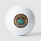 Balles De Golf Clan MacKenzie Crest sur Tartan de chasse Brown (Recto)