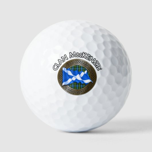 Balles De Golf Clan MacKenzie Tartan Knot & Drapeau (Recto)