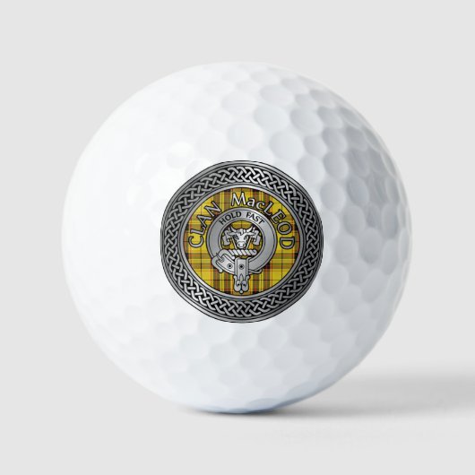 Balles De Golf Clan MacLeod Crest & Tartan Knot Golf Balls (Recto)