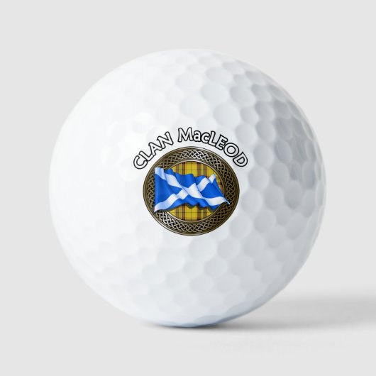 Balles De Golf Clan MacLeod Tartan Knot & Drapeau (Recto)