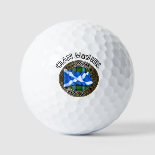 Balles De Golf Clan MacNeil Tartan Knot & Flag