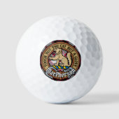 Balles De Golf Clan MacPherson Crest sur la chasse Tartan (Recto)