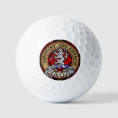 Balles De Golf Clan MacQueen Crest sur Tartan (Recto)