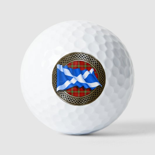 Balles De Golf Clan Morrison Tartan Knot & Drapeau (Recto)