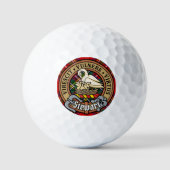 Balles De Golf Clan Stewart Crest sur Royal Tartan (Recto)