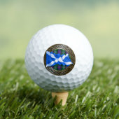 Balles De Golf Clan Sutherland Tartan Knot & Drapeau (T-shirt Insitu)