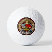 Balles De Golf Clan Wallace Crest sur Tartan (Recto)