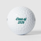 Balles De Golf Class of 2026 green text  graduation  (Devant)