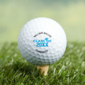 Balles De Golf Classe bleue de 2025 Graduation Custom Nom et text (T-shirt Insitu)