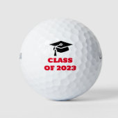 Balles De Golf Classe de 2023 Red Text Graduation College (Devant)