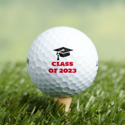 Balles De Golf Classe de 2023 Red Text Graduation College (T-shirt Insitu)
