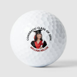 Balles De Golf Classe de 2025 Graduation Custom Photo & Name
