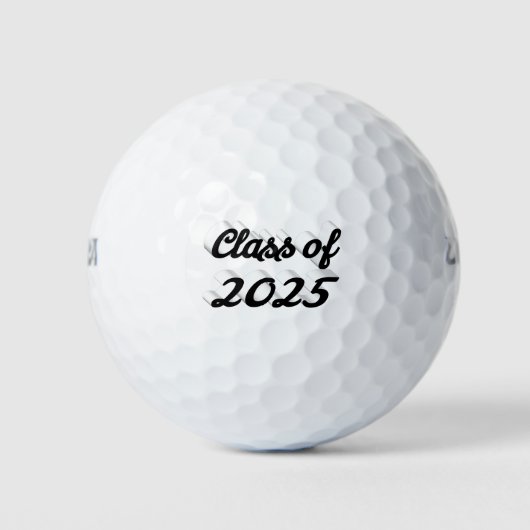 Balles De Golf Classe de graduation de script noir 2025 (Devant)