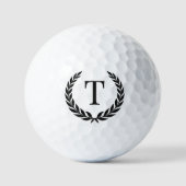 Balles De Golf Classic Elegant Custom Initial Laurel Monogram (Recto)