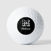 Balles De Golf Classic golfeur personnalisé Nom du monogramme (Recto)