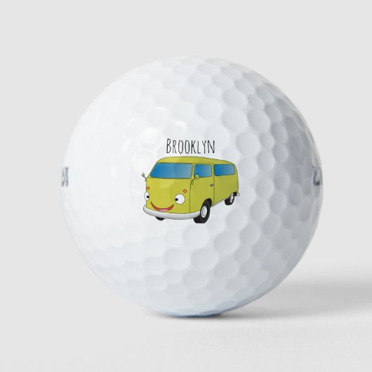 Balles De Golf Classic lime green van cartoon (Devant)