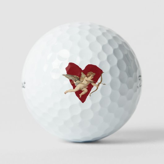 Balles De Golf Classical Cupid Romantic Modern Wedding Elegant  (Recto)