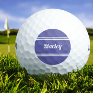 Balles De Golf Classique Golfeur Personnalisé Monogramme Pervench