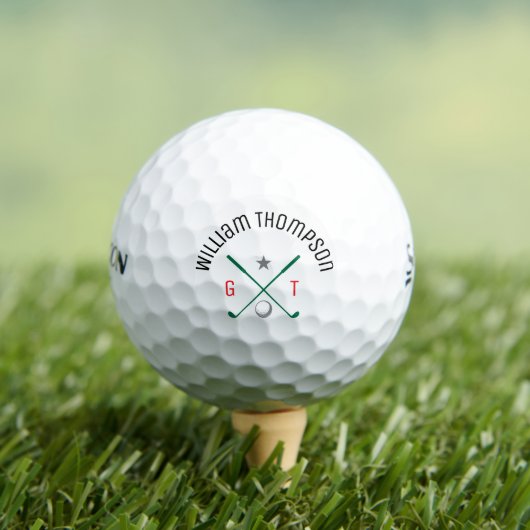 Balles de golf classiques à monogramme personnalis (T-shirt Insitu)