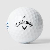 Balles De Golf Classy Blue Golfer Monogrammed (Logo)