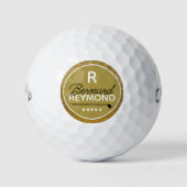 Balles De Golf Classy Golfers Gold Monogramme (Devant)